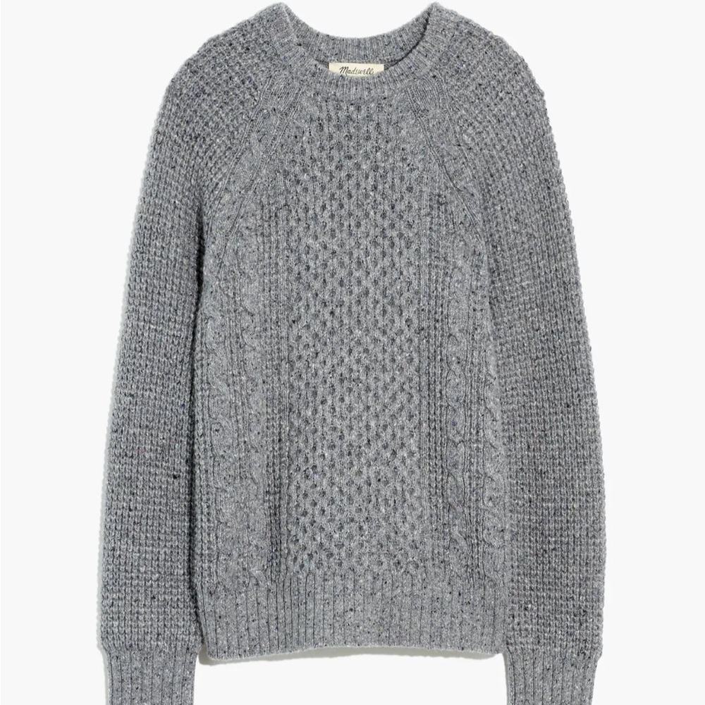 Madewell Donegal Cableknit Fisherman Sweater